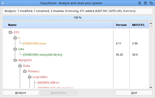 Easy2Clean - Repair mode: the system integrity check