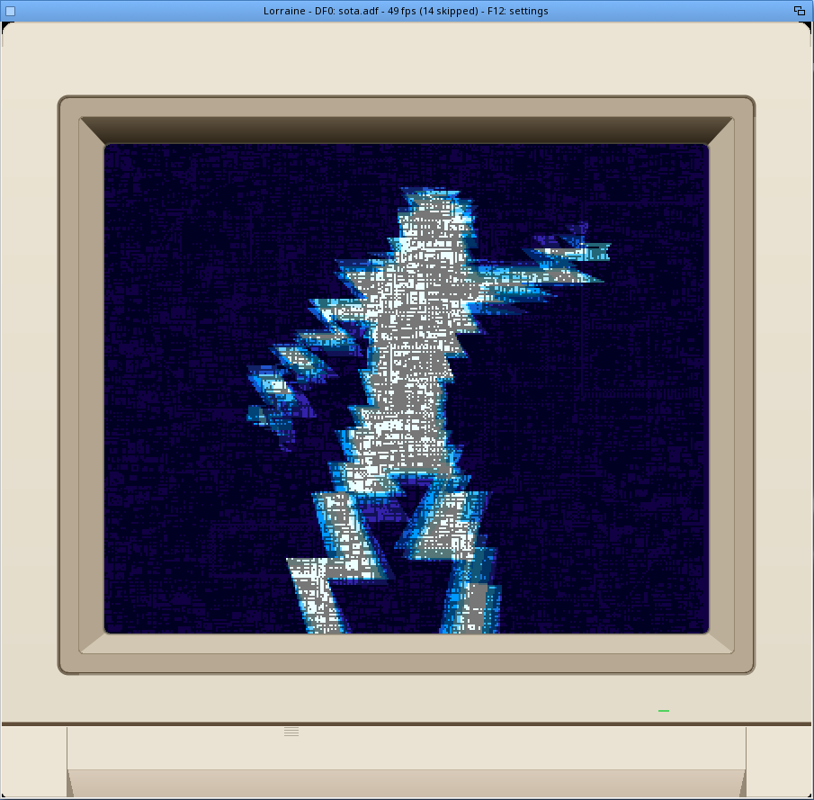 Lorraine - a demo running at 50 frames per second in the monitor frame
