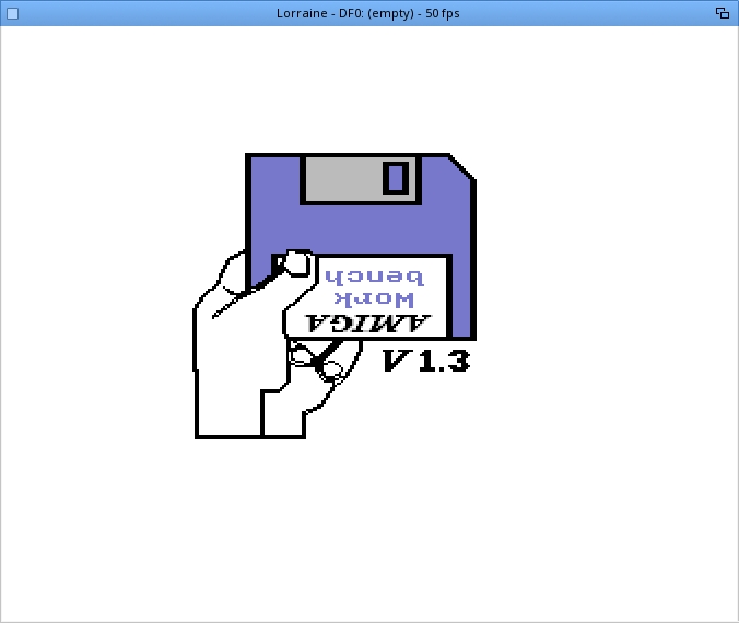 Lorraine - the Kickstart 1.3 boot screen at 50 frames per second