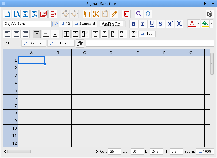 Sigma - Spreadsheet